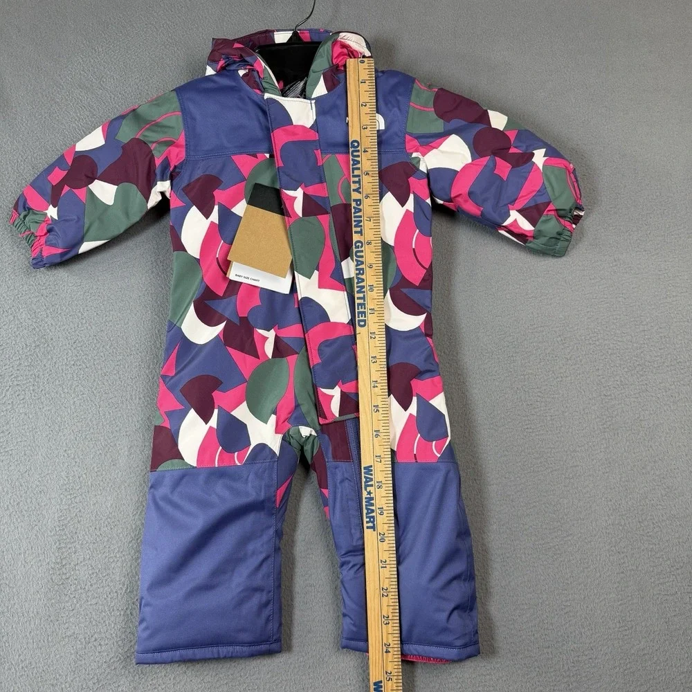 The North Face Baby Freedom Snow Suit Mr Pink Big Abstract 3-6 Months Waterproof